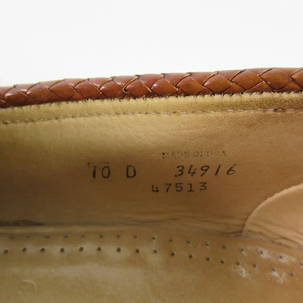 Allen Edmonds Monterey Tassel‎ Kiltie Braided Brown Leather Loafers Shoes Size 8